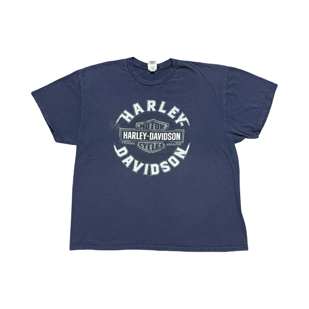 Vintage Harley Davidson Clarksville Tennessee Navy Short Sleeve Tshirt